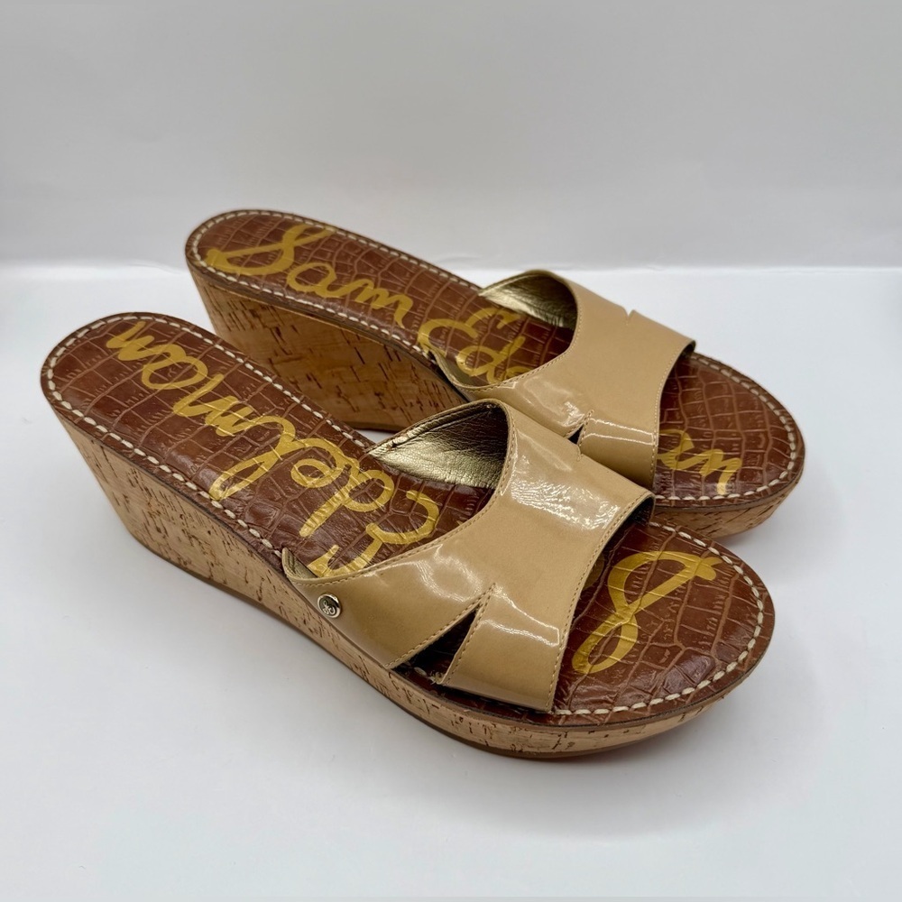 Sam Edelman Reid Wedge Platform Sandals Women's Size 10M Color
Natural Tan